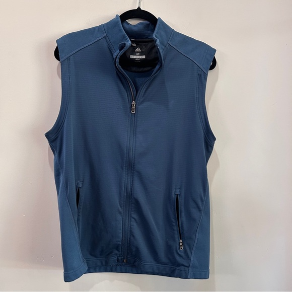 Adidas Vest Men's Medium Blue Climaheat Full Zip Golf - Picture 3 of 12